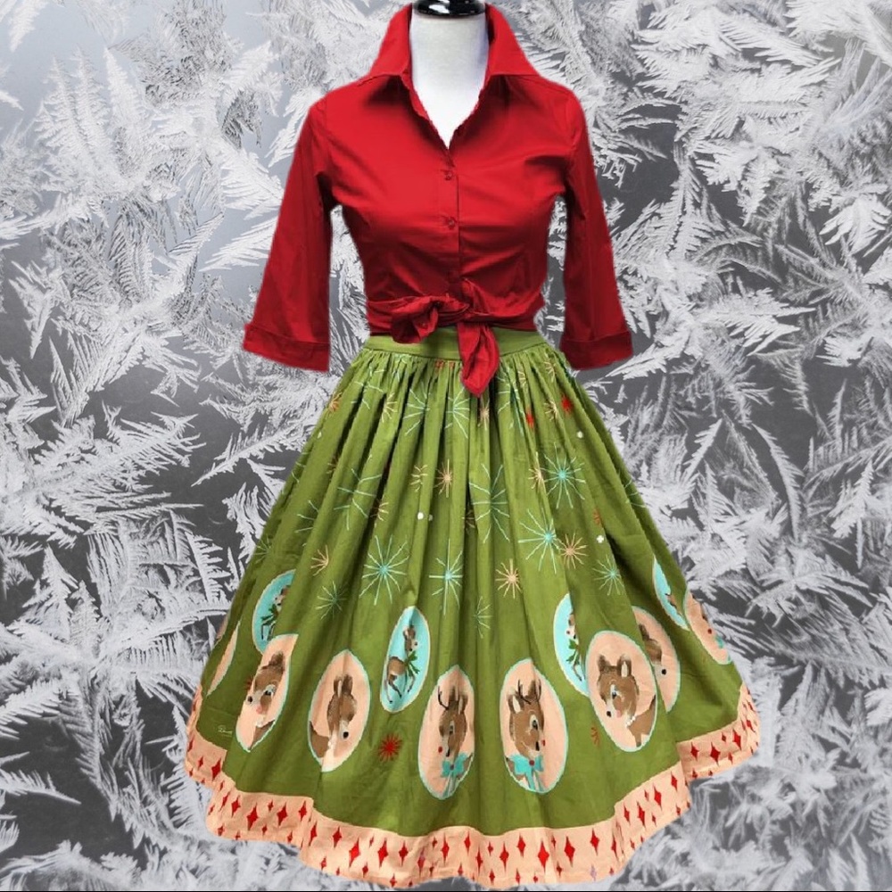 Dropped Price! Rudolph & Family Holiday Skirt - Picture 8 of 16